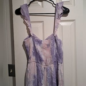Tie dye high low dress